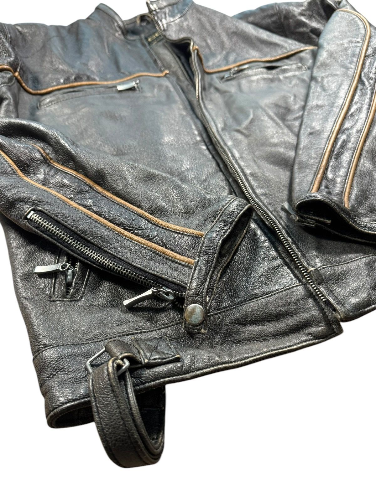 Vintage Jason Statham Vintage Leather Jacket Size US S / EU 44-46 / 1 - 4 Thumbnail