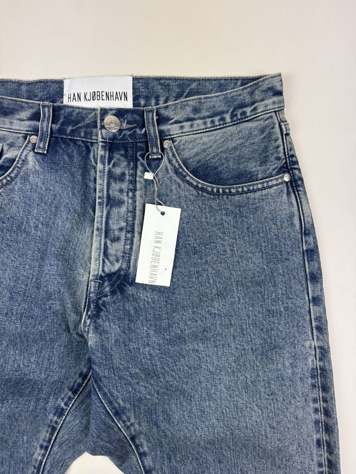 Han Kjobenhavn New! Han Kjobenhavn Drop Crotch Washed Selvage Denim Jeans Size US 30 / EU 46 - 7 Thumbnail