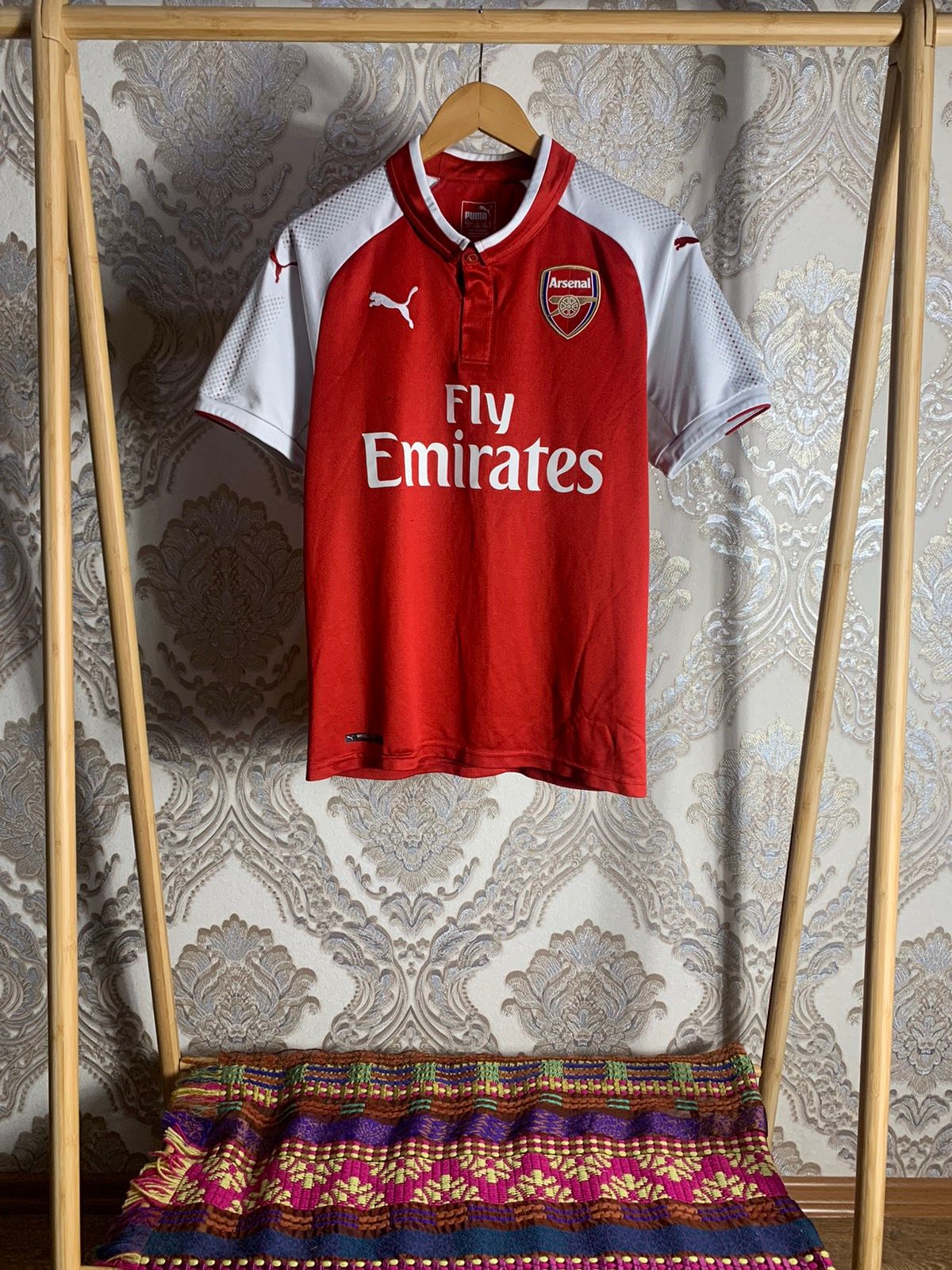 Pre-owned Puma X Soccer Jersey Vintage Puma Arsenal London Soccer Jersey Y2k Drill 90's In Red