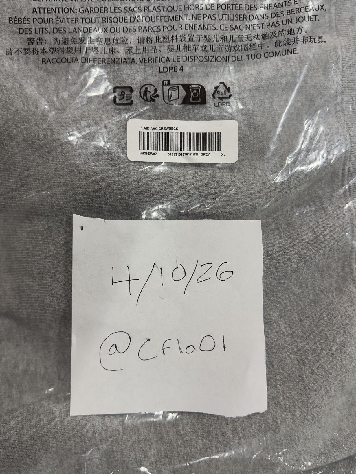 Supreme Supreme Plaid Arc Crewneck Size US XL / EU 56 / 4 - 5 Thumbnail