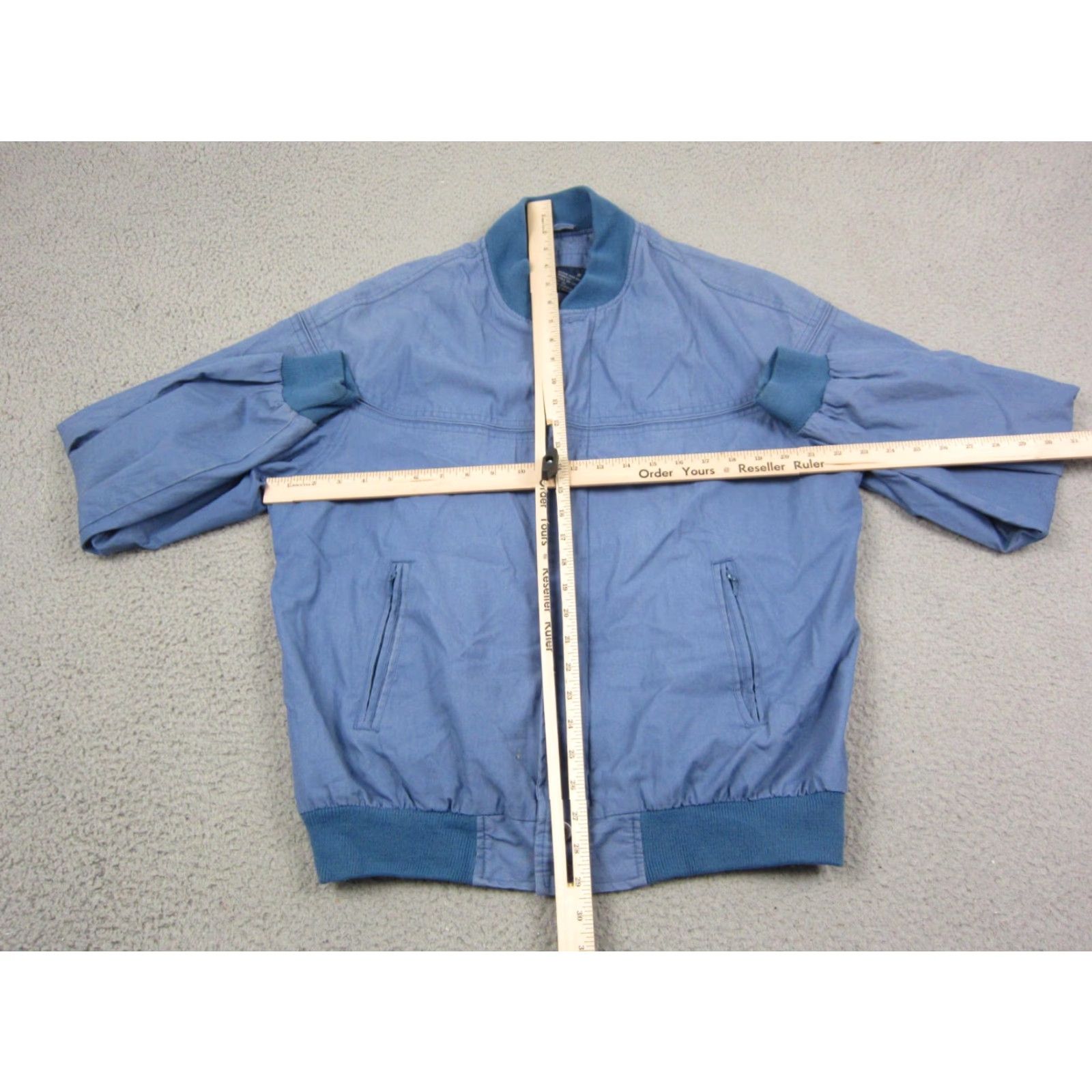 Vintage Vintage Par Four Bomber Jacket Mens LT Blue Full Zip 80s 90s Classic Big & Tall Regular Mens Size US L / EU 52-54 / 3 - 6 Thumbnail