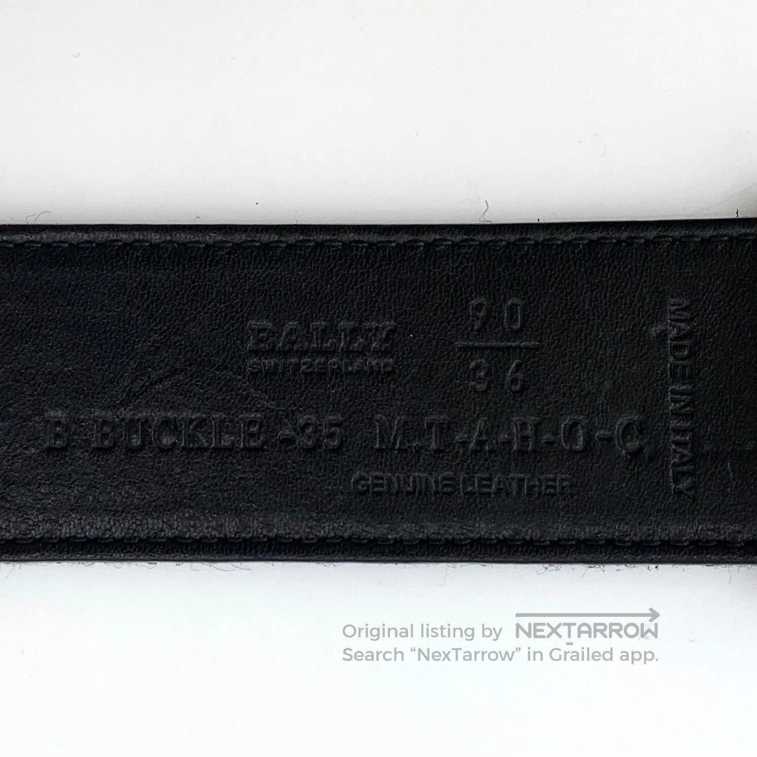 Bally Bally Black Striped Logo Smooth Buckle Belt. Size ONE SIZE - 7 Thumbnail