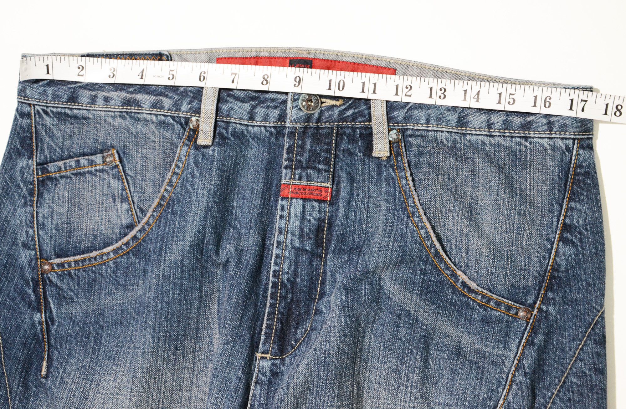 Marithe + Francois Girbaud [Hole Defects] Marithe Francois Girbaud Jeans SPFY2601DP10 Size US 34 / EU 50 - 18 Thumbnail