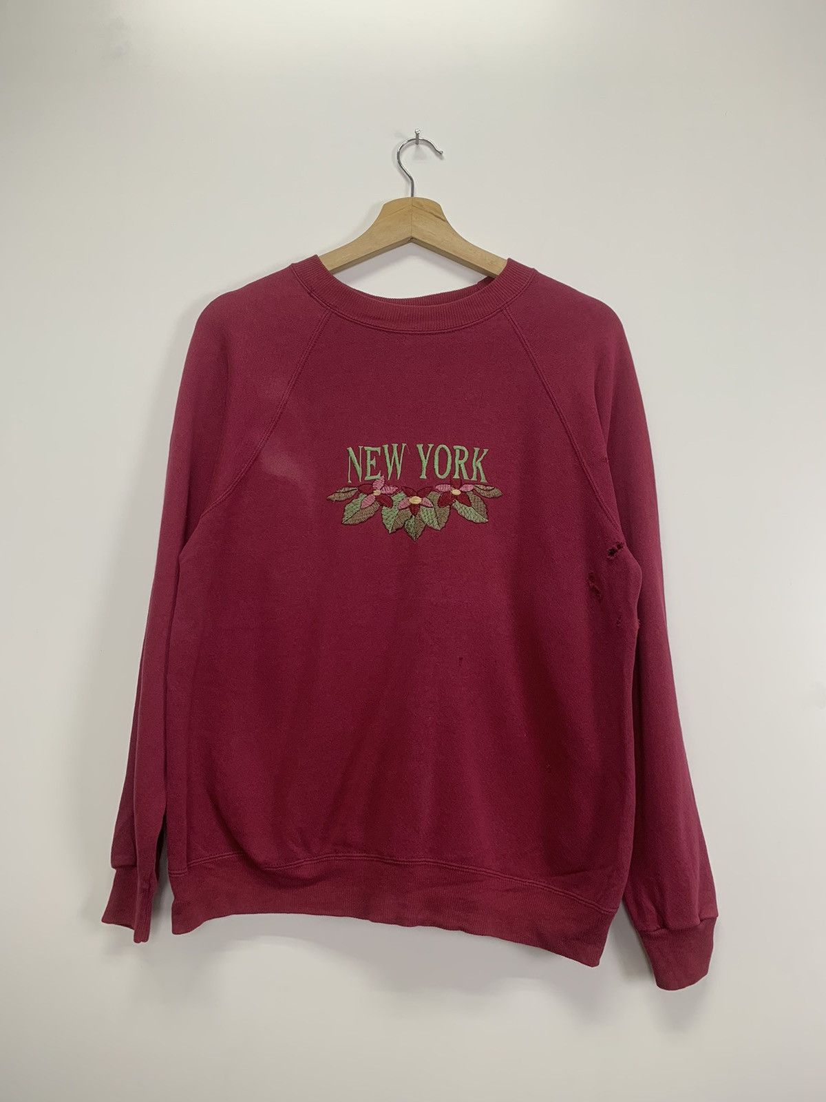 Vintage Vintage 80s New York Sweater Size US S / EU 44-46 / 1 - 1 Thumbnail