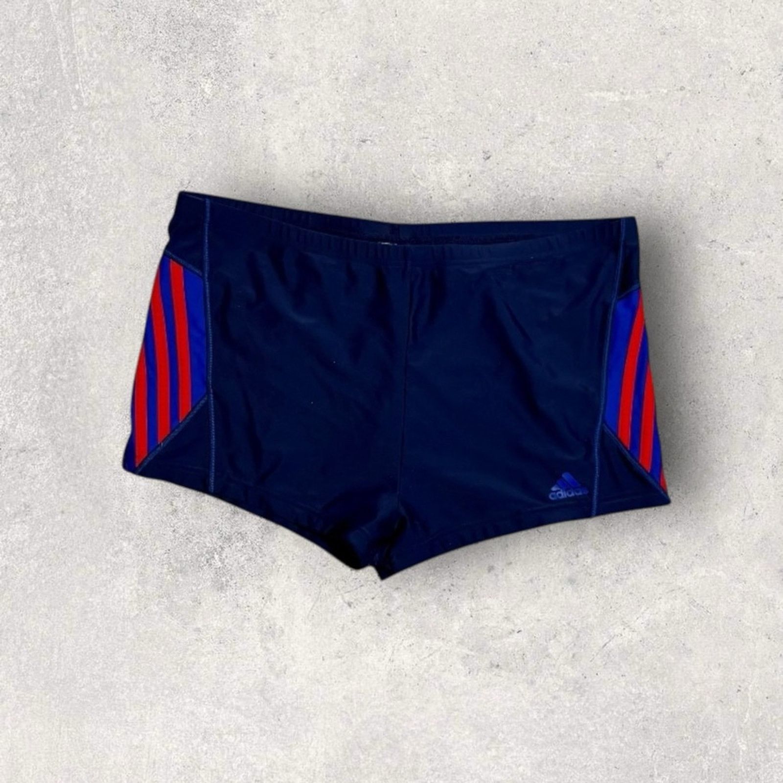 Adidas Adidas Navy Swim Shorts with Red and Blue Stripes Size S / US 4 / IT 40 - 1 Preview