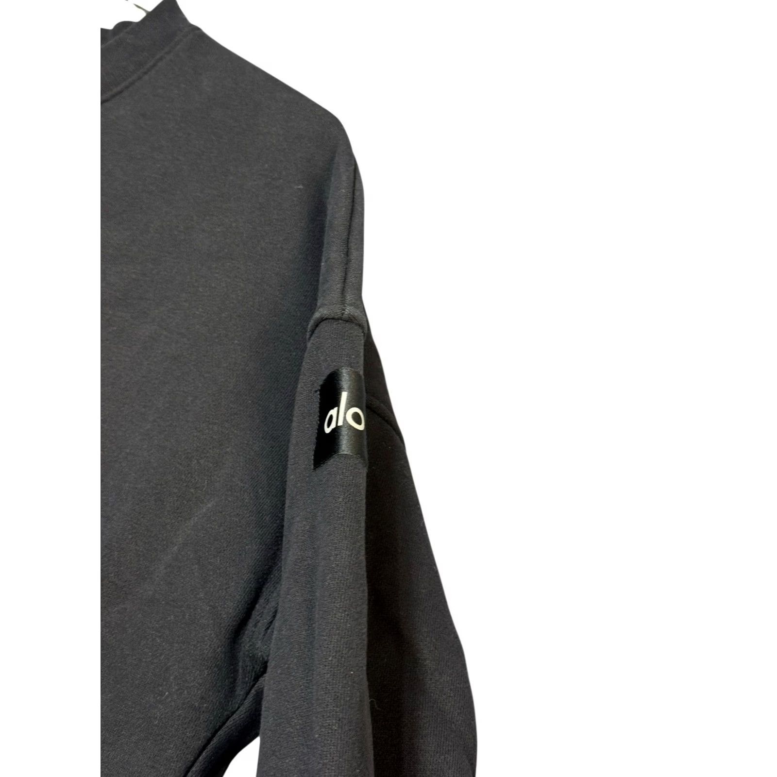Alo Alo Renown Heavy Weight Crew Neck Pullover Sweatshirt Unisex Adults S Black Shirt Pullover Sweatshirt Mens Womens Size S / US 4 / IT 40 - 4 Thumbnail