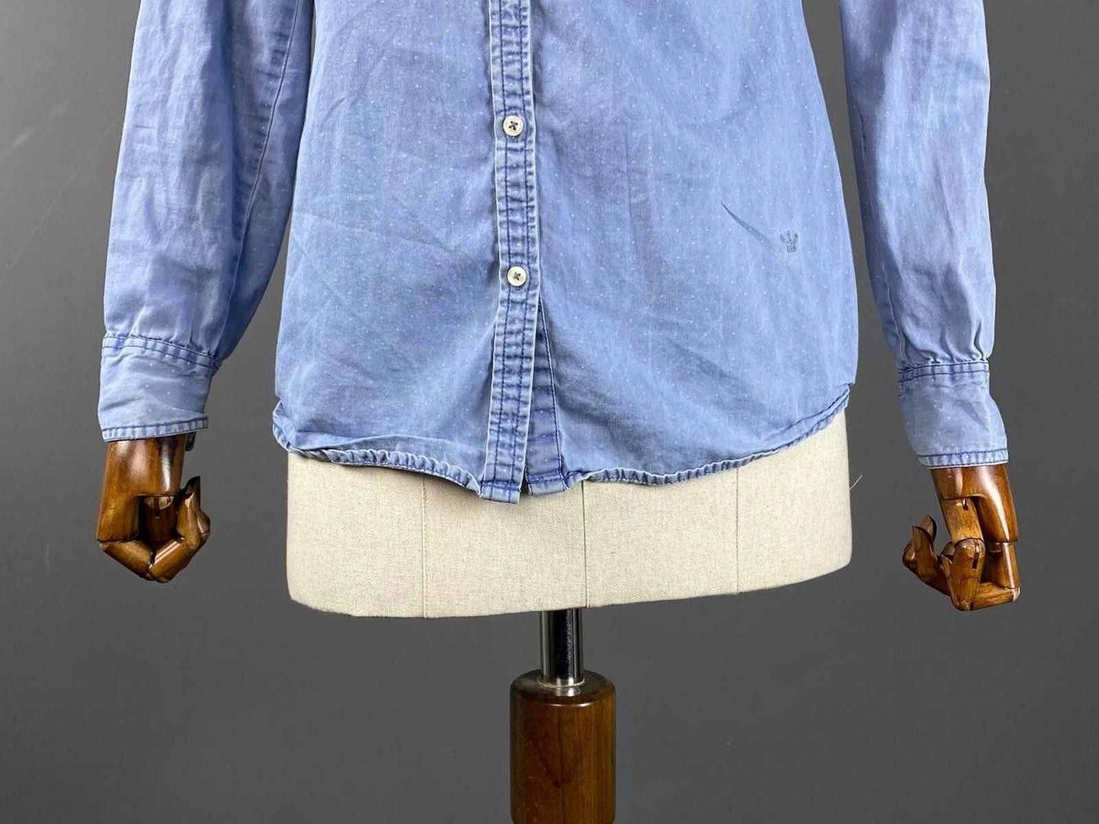 Designer Emily Van Den Bergh Blue Denim Blouse Shirt Size 36 / S Size S / US 4 / IT 40 - 3 Thumbnail