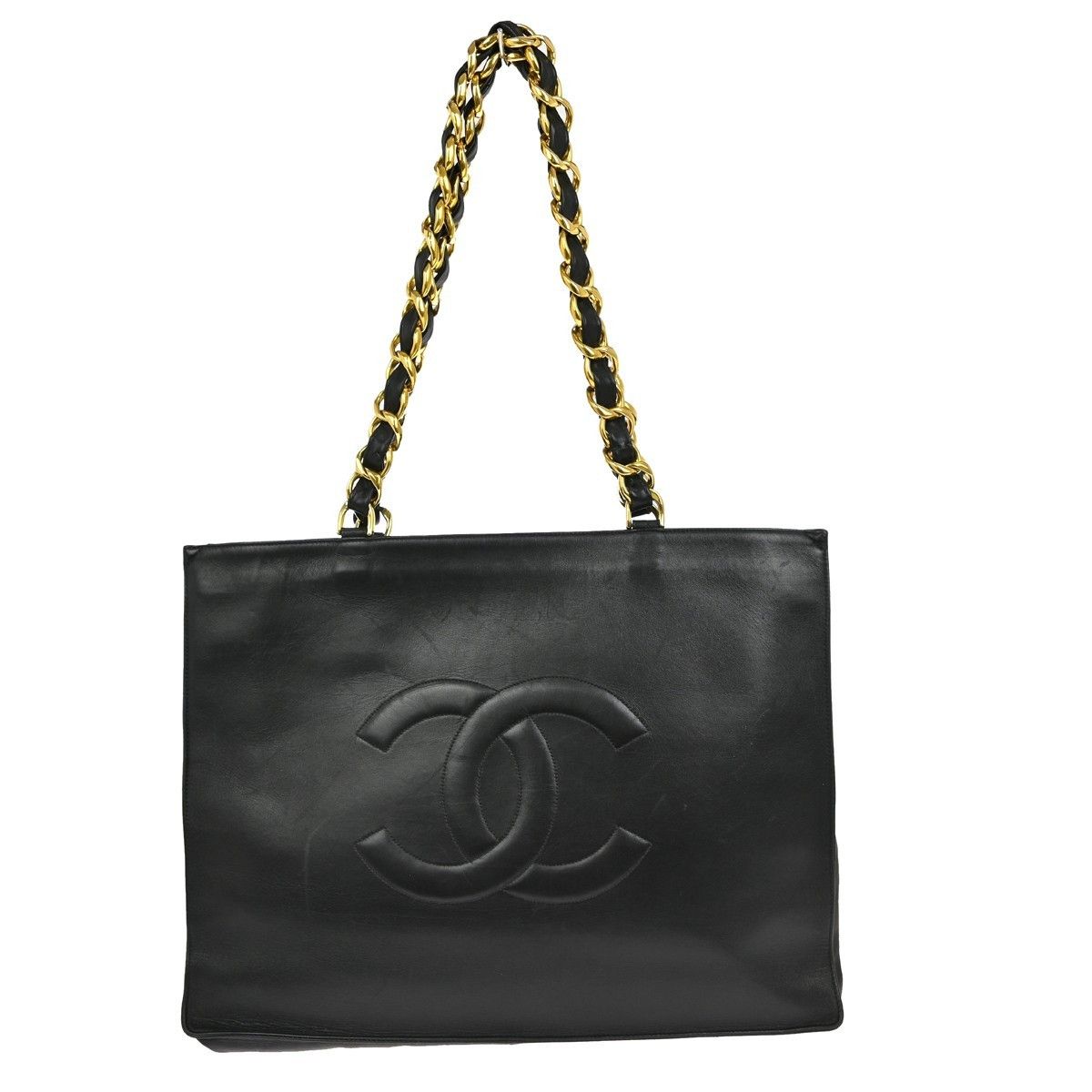 Chanel Chanel Vintage CC Chain Tote Lambskin Size ONE SIZE - 1 Thumbnail