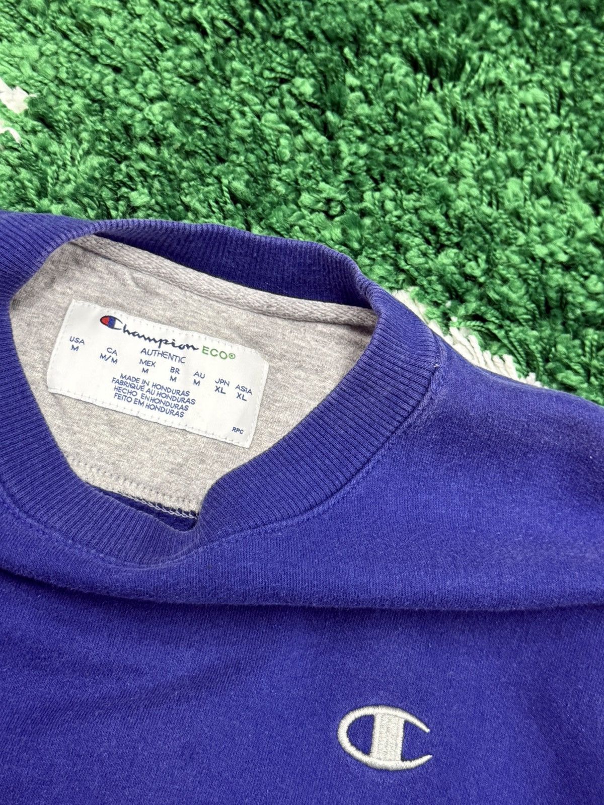 Champion × Vintage Vintage Blue Champion Embroidered Logo Sweatshirt Medium M Size US M / EU 48-50 / 2 - 3 Thumbnail