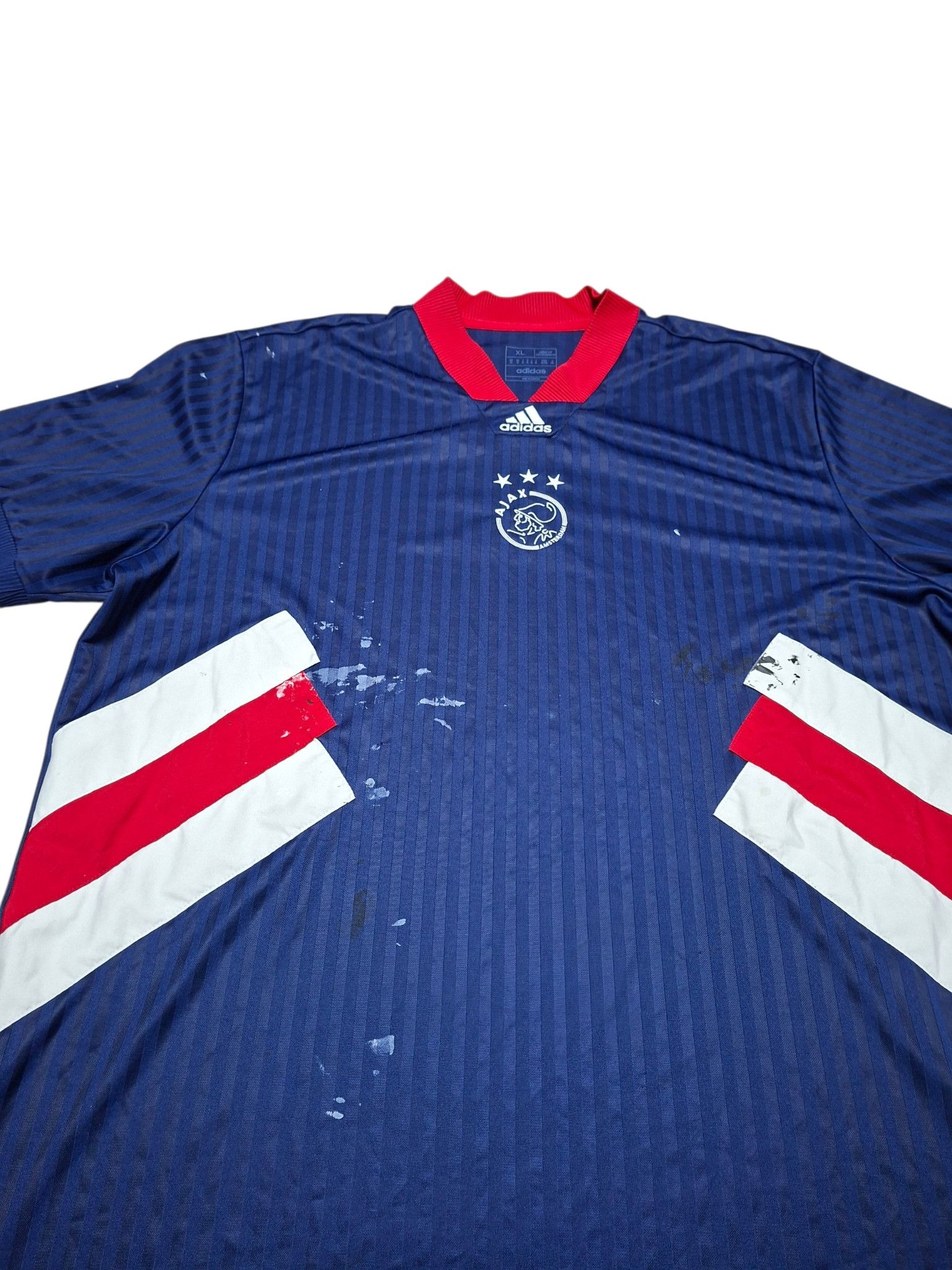 Adidas AJAX AMSTERDAM ADIDAS VINTAGE DIRTY SOCCER JERSEY Size US XL / EU 56 / 4 - 2 Thumbnail