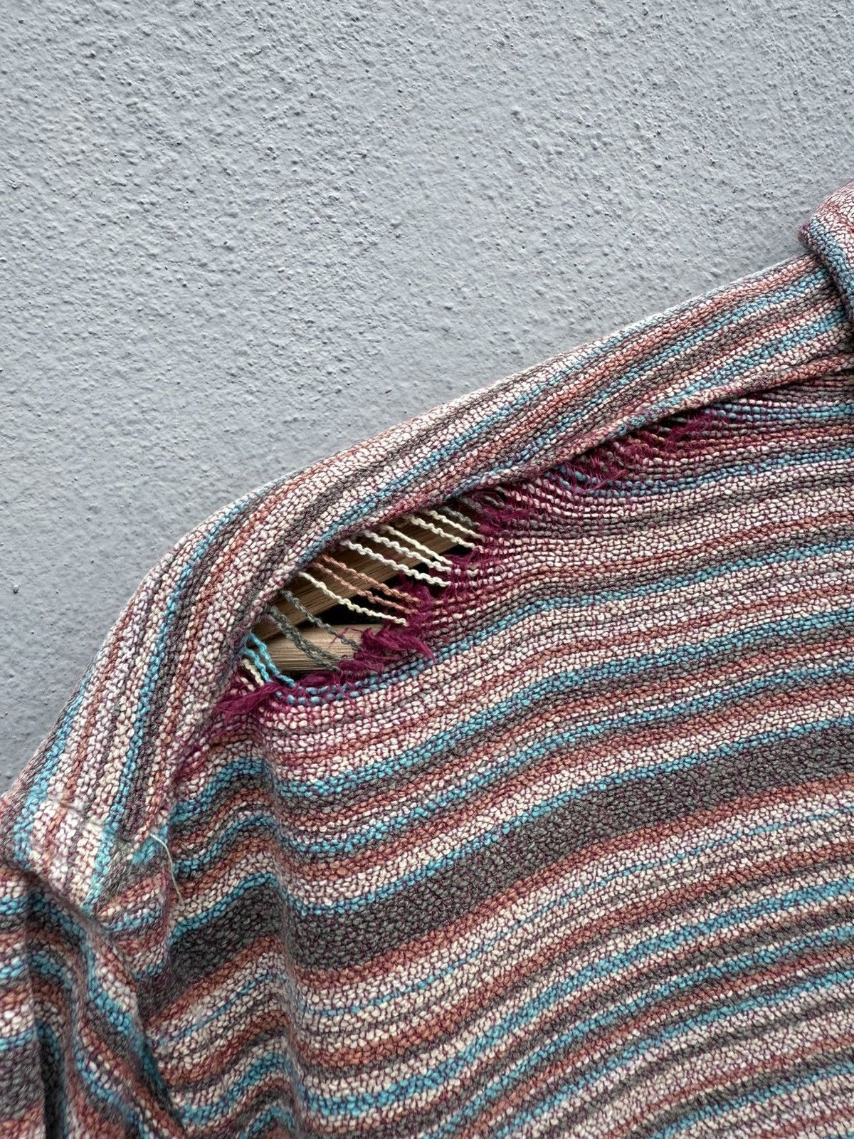 Sugar Cane Vintage Distressed SUGAR CANE Stripes Flannel Rare Design Size US L / EU 52-54 / 3 - 3 Thumbnail