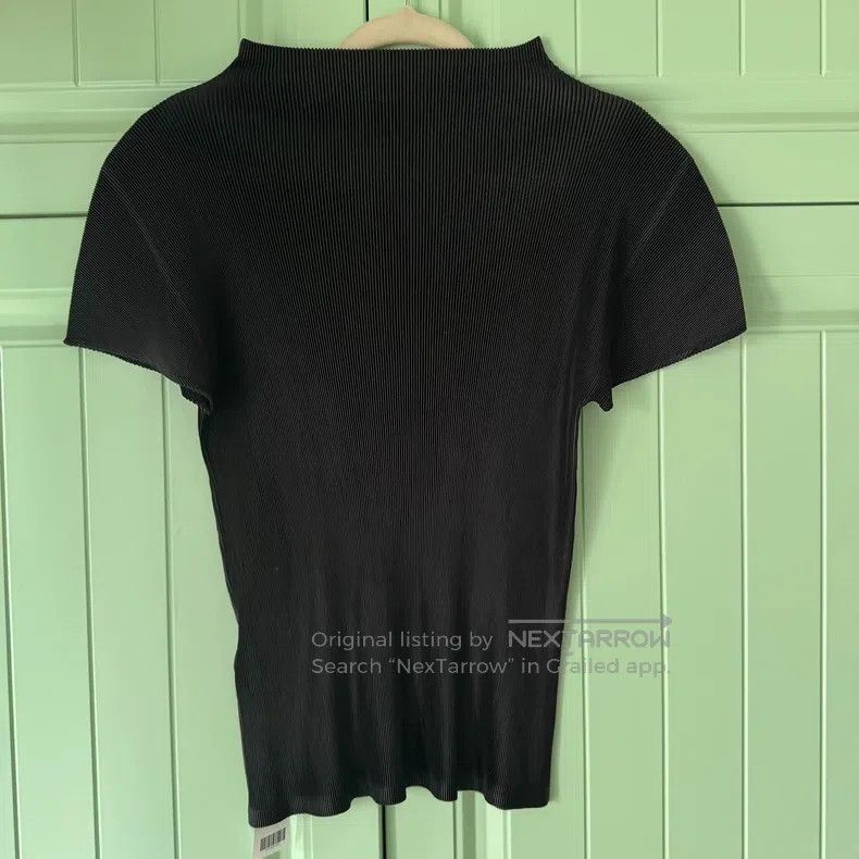 Issey Miyake Issey Miyake Black Short Sleeve Top Size L / US 10 / IT 46 - 2 Thumbnail