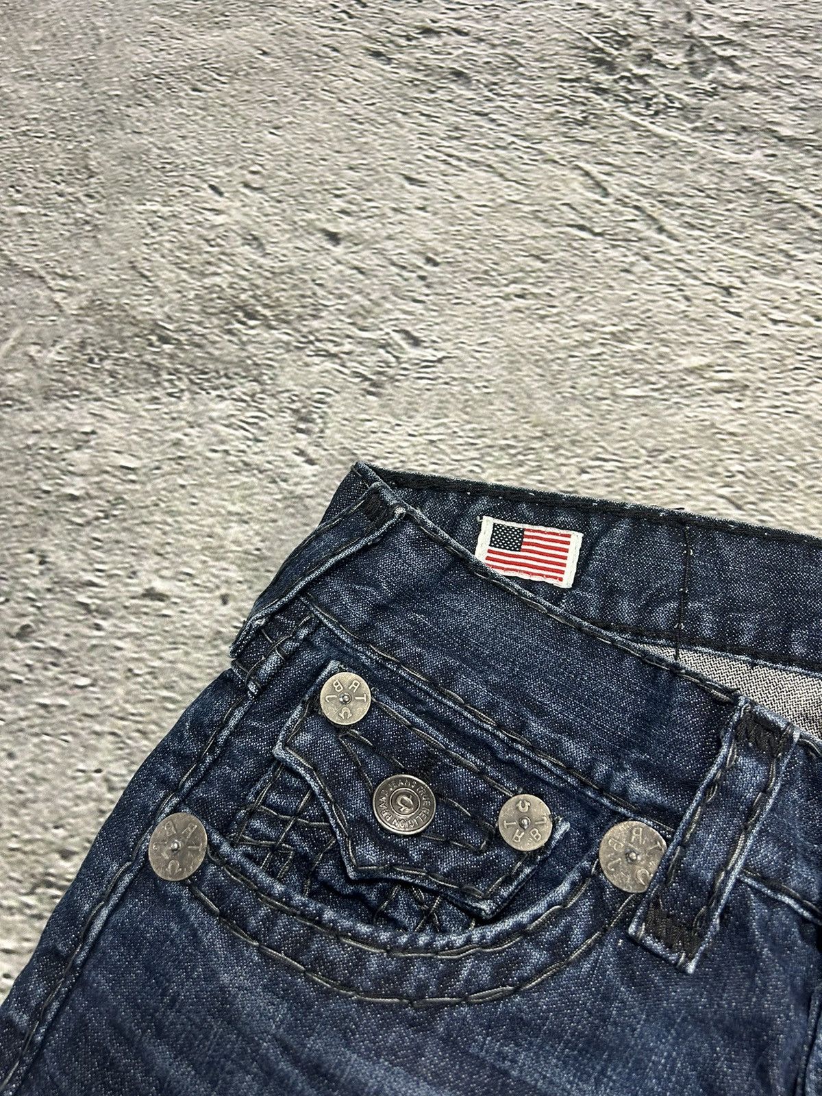 True Religion True Religion vintage jeans navy black thick stitching Y2K Size US 30 / EU 46 - 6 Thumbnail