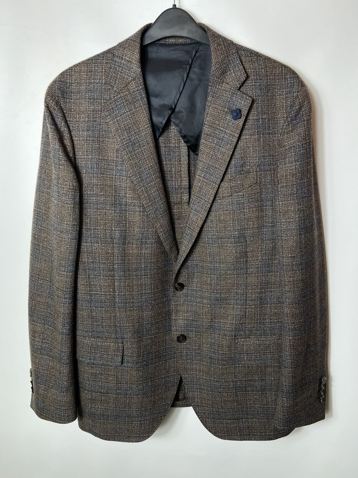 Lardini Luxury Lardini Check Plaid Wool Blazer Size 54R Size 54R - 1 Thumbnail