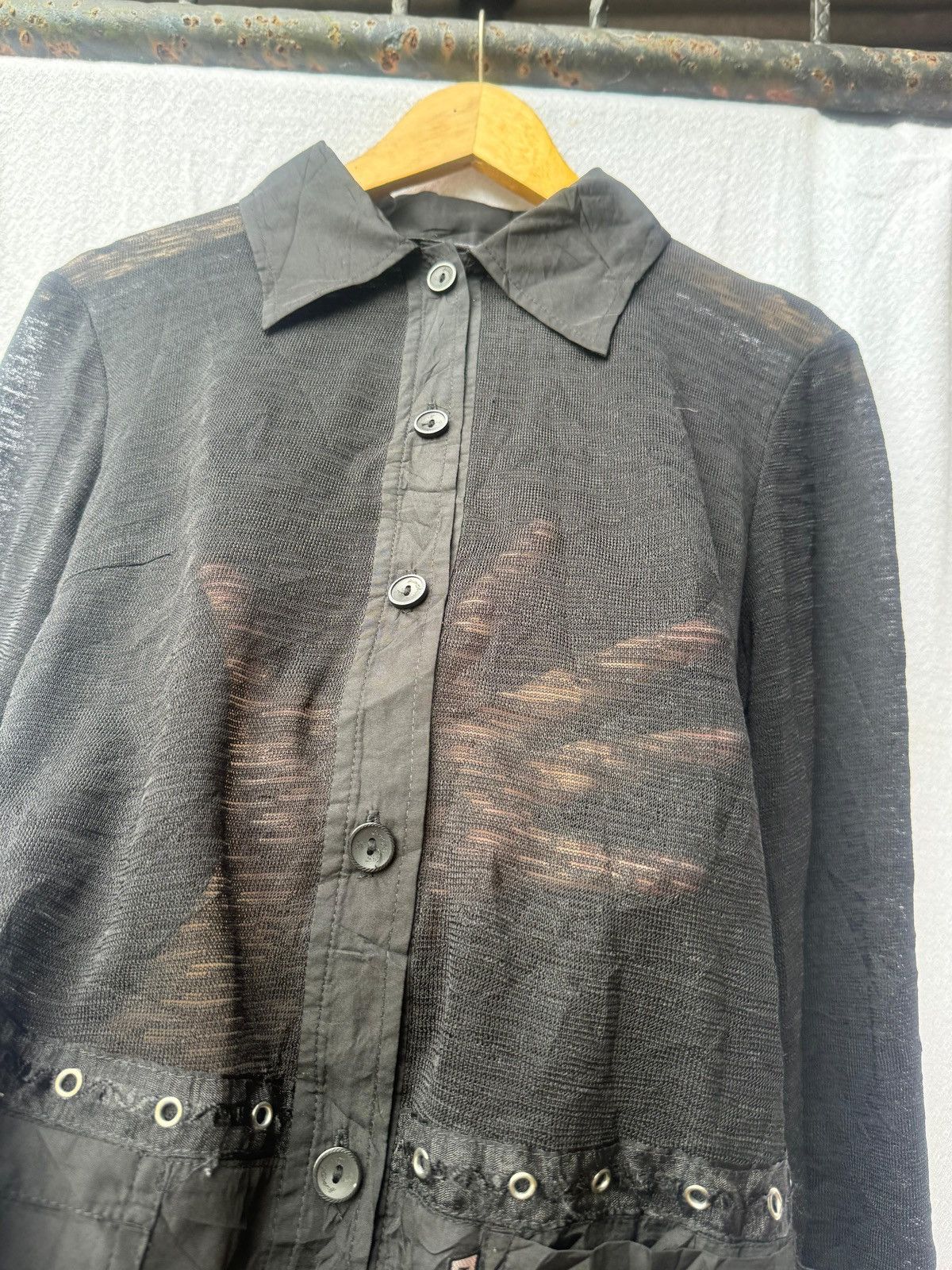 Hysteric Glamour Japanese fishnet button shirt Size US M / EU 48-50 / 2 - 3 Thumbnail