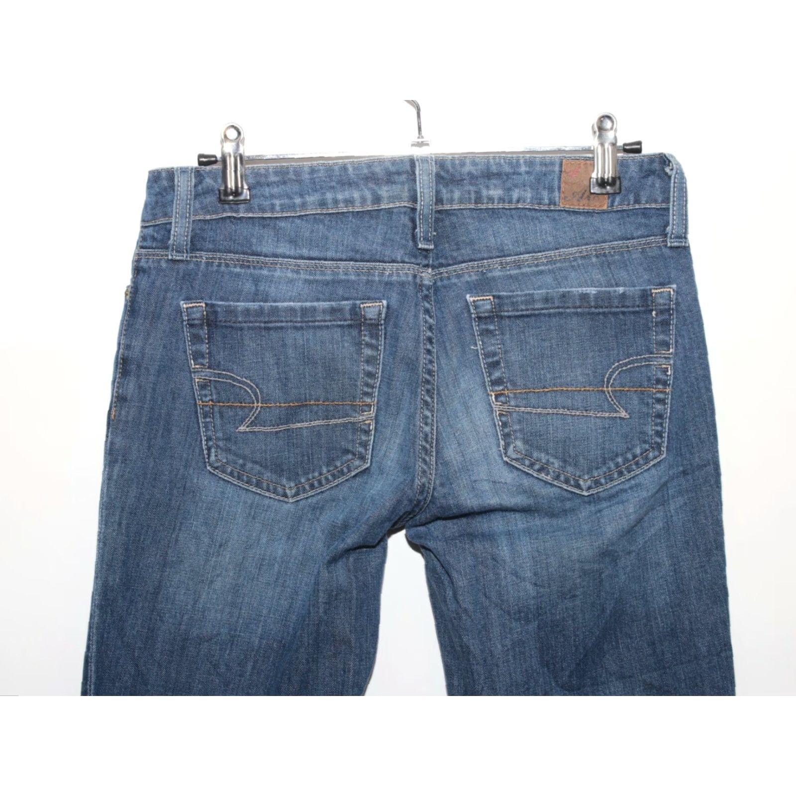 American Eagle Outfitters American Eagle Outfitters Women's Blue Denim Jeans Size 0 Regular Straight Low Rise 28x32 Size 25" / US 0 / IT 36 - 4 Thumbnail