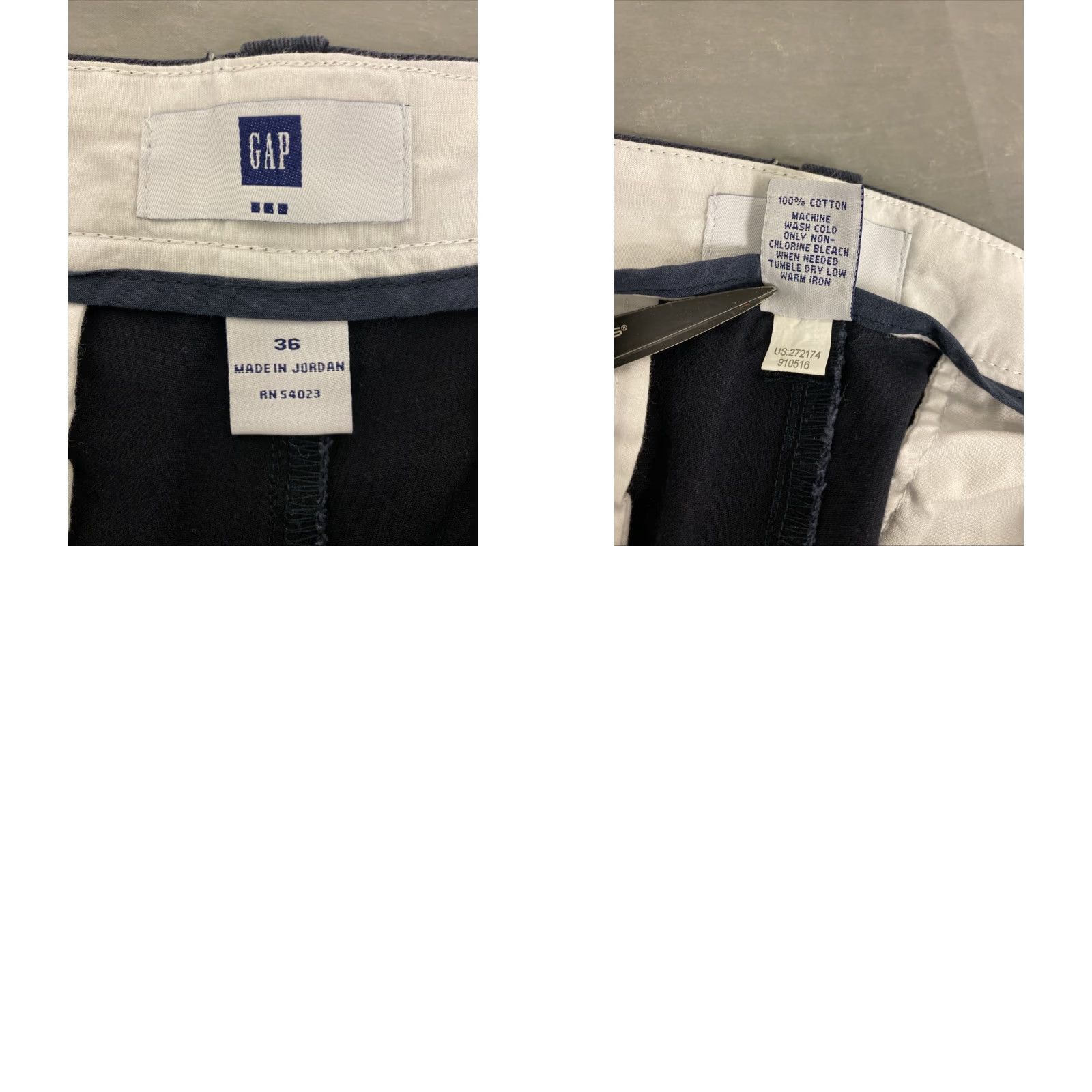 Gap VINTAGE Gap Men's Cotton Shorts Chino Flat Front Navy Blue 36 Waist 8-Inch Inseam Men Size US 36 / EU 52 - 8 Thumbnail