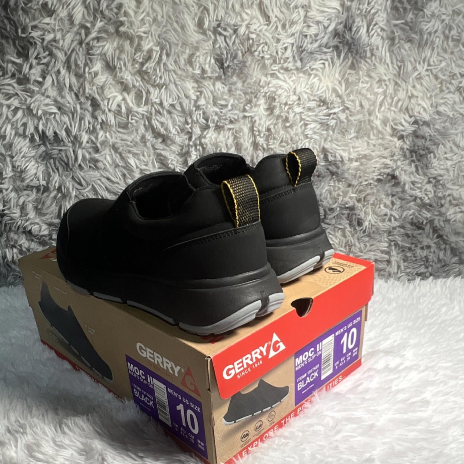 Gerrit Jacob Gerry MOC II Men's Black PU Leather Slip-On l Shoes Size 10 Size US 10 / EU 43 - 6 Thumbnail