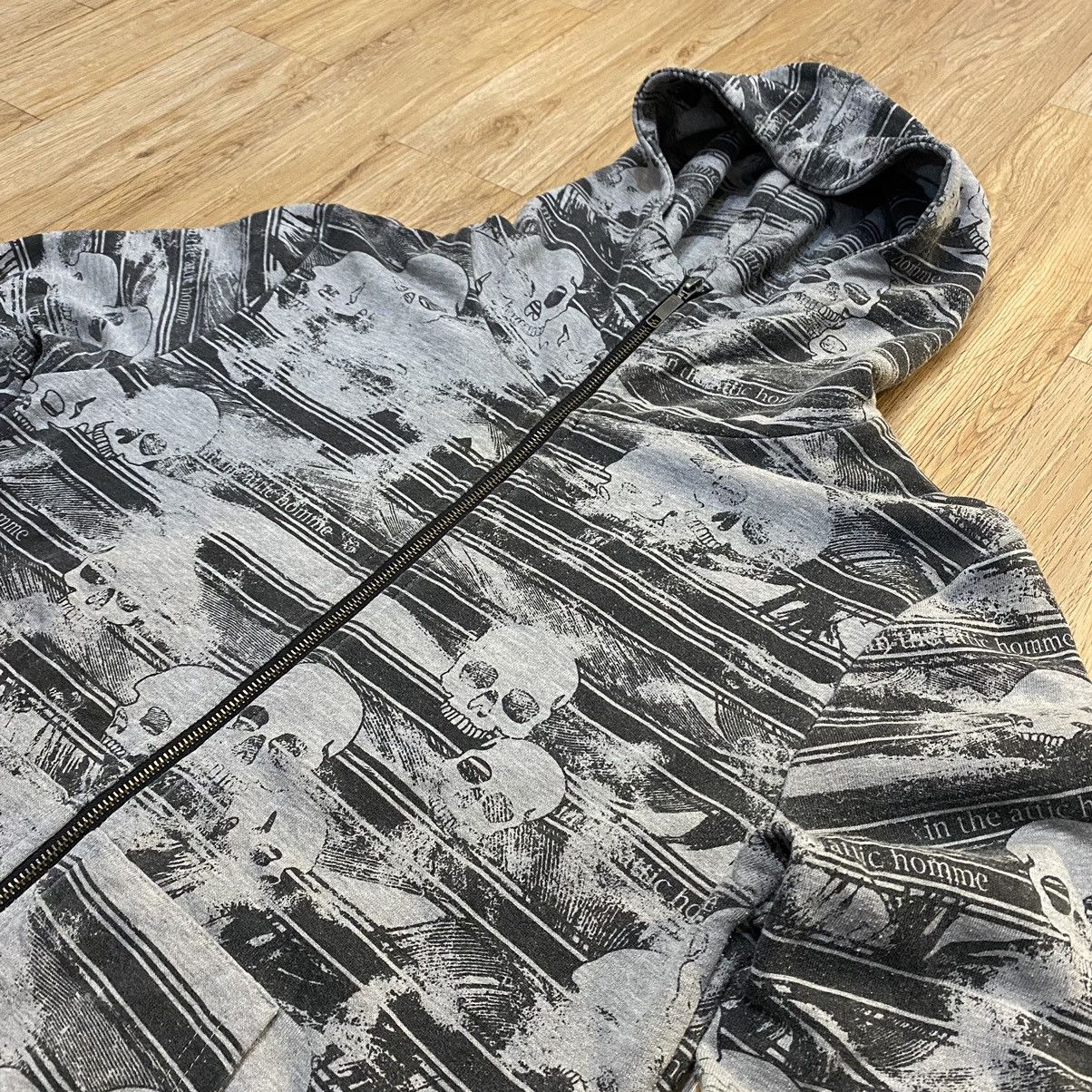 In The Attic 2000s In the Attic Punk Style Skull Full Print Zip Up Hoodie Size US M / EU 48-50 / 2 - 2 Thumbnail