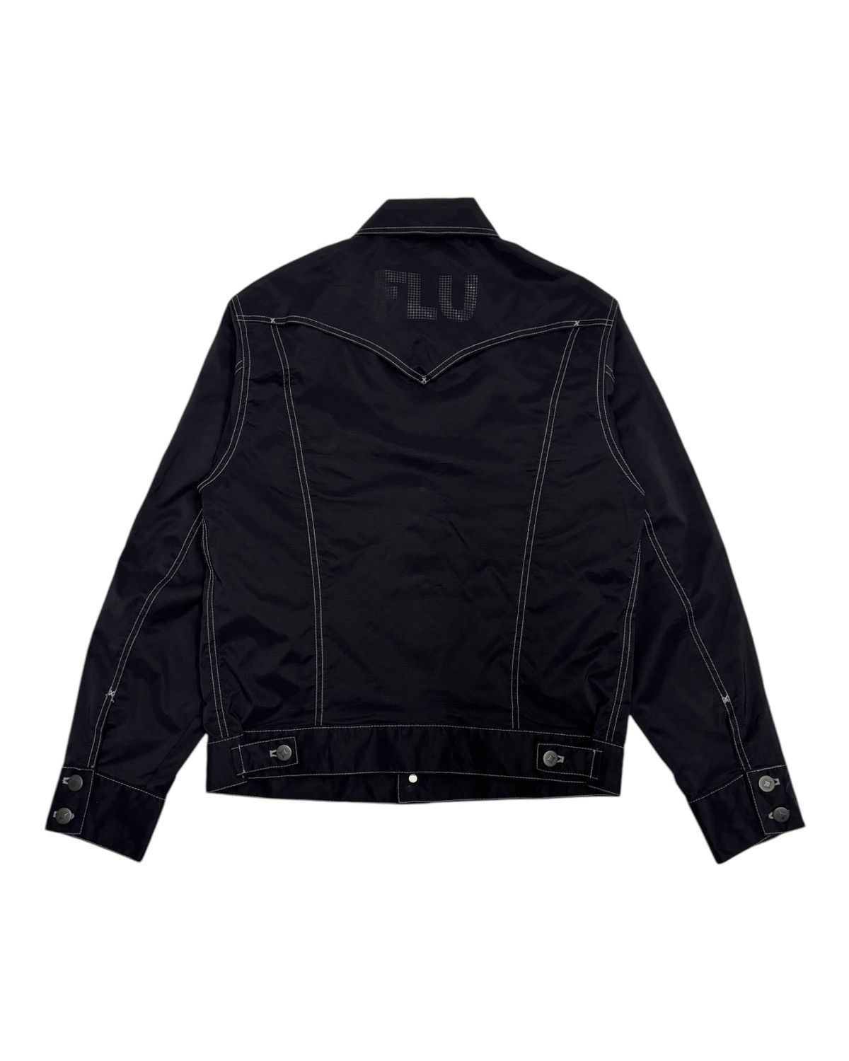 If Six Was Nine × Levi's 🔥RARE LEVIS FLU BLACK NYLON TRUCKER JACKET Size US M / EU 48-50 / 2 - 5 Thumbnail