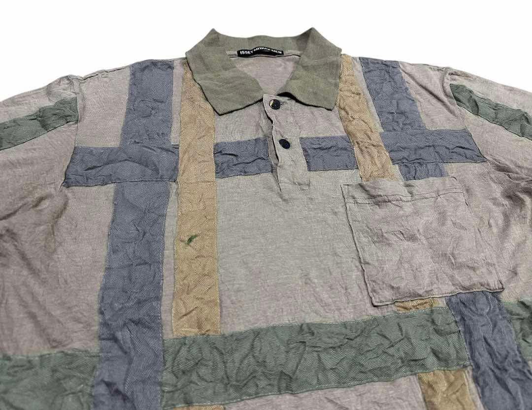 Issey Miyake 🔥Vintage Issey Miyake Men Striped Patchwork Shirt Size US L / EU 52-54 / 3 - 2 Thumbnail