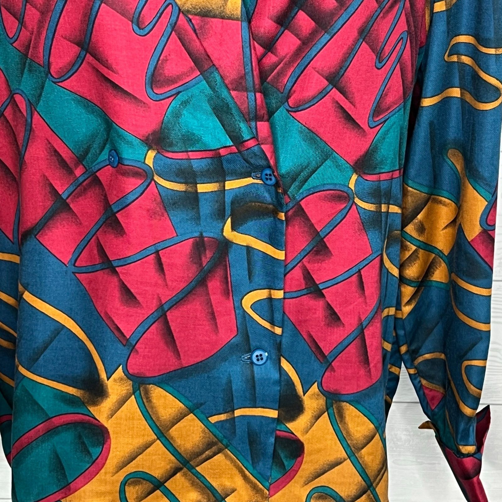 Other Weathervane 70’s-80’s vintage button front blouse size 14 Size XL / US 12-14 / IT 48-50 - 4 Thumbnail