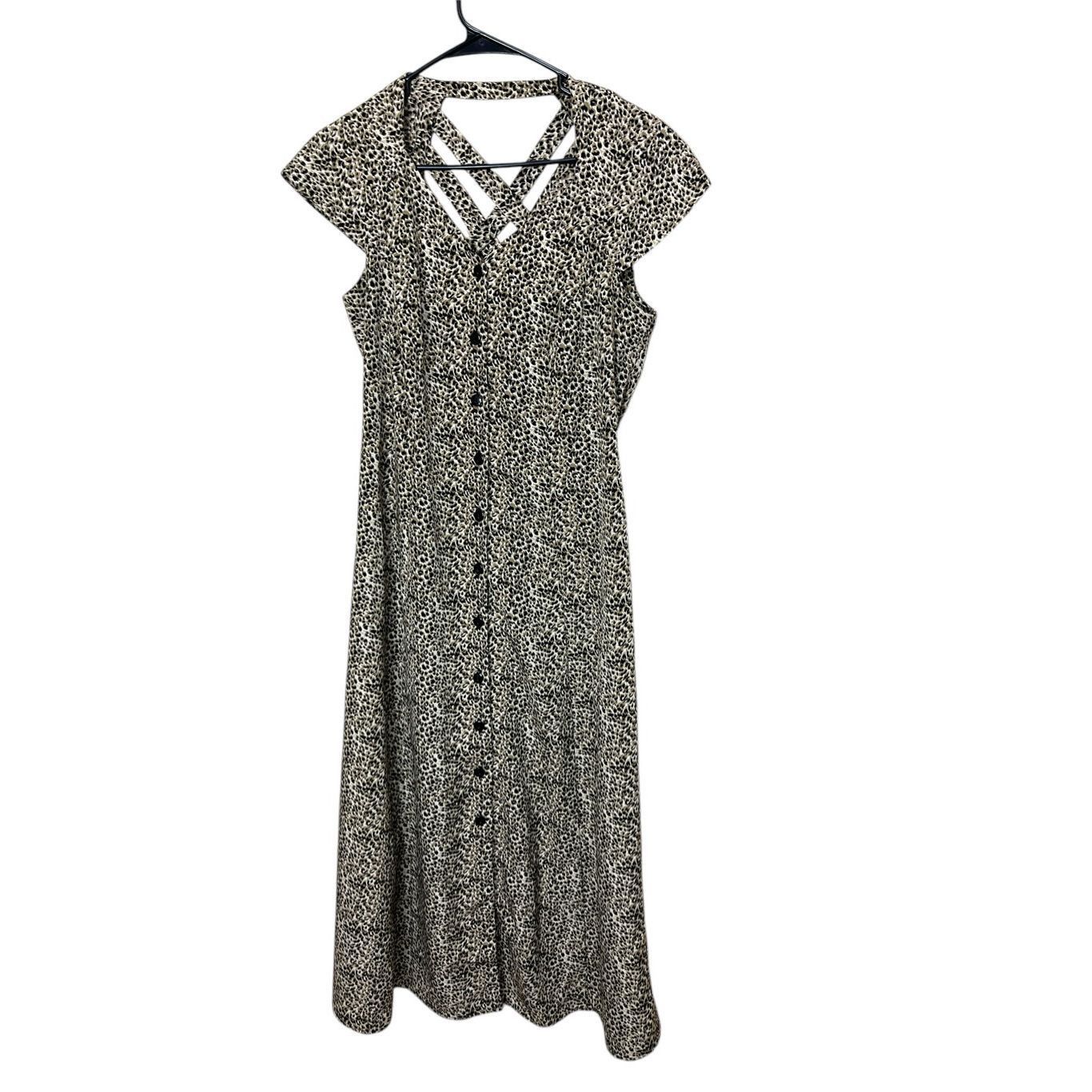 Other Vintage Y2K 90's J.B.S. Ltd Women's Dress Animal Print Strappy Back Size 8 Size M / US 6-8 / IT 42-44 - 1 Thumbnail
