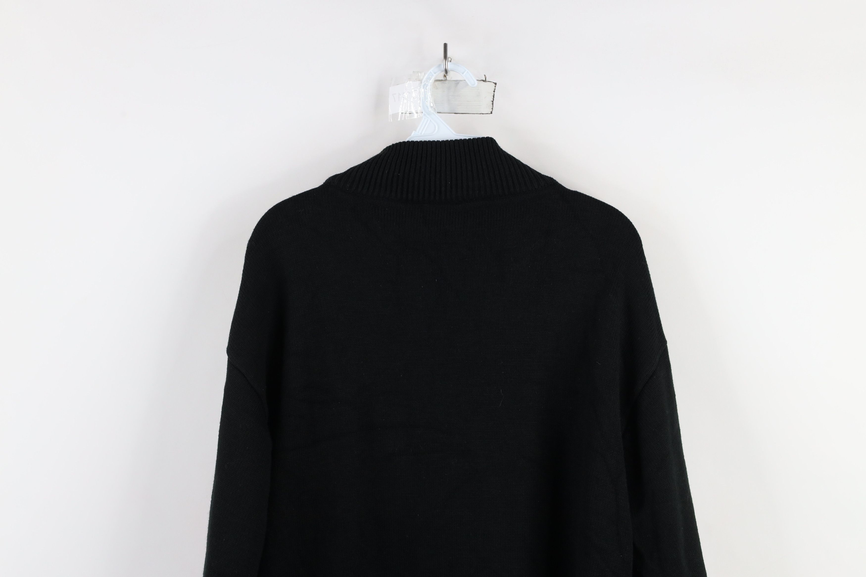 Vintage Vintage 90s Streetwear Baggy Mock Neck Knit Sweater Black Size US XXL / EU 58 / 5 - 10 Thumbnail