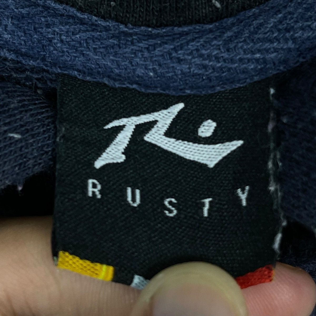 Rusty × Vintage Vintage Rusty Hoodie Navy Blue Pullover Jumper Size L Size US L / EU 52-54 / 3 - 6 Thumbnail