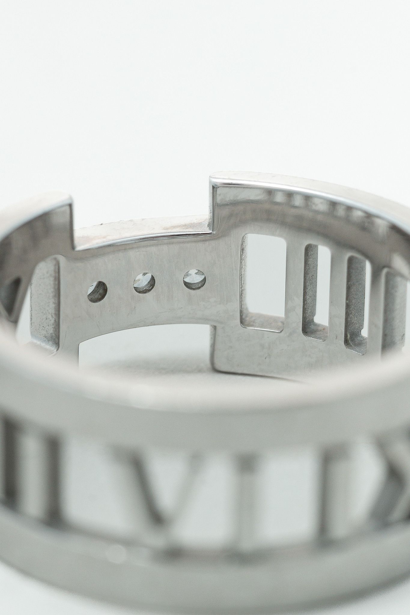 Tiffany & Co. Tiffany & Co. Atlas 18K White Gold & Diamond Roman Time Ring Size ONE SIZE - 3 Thumbnail
