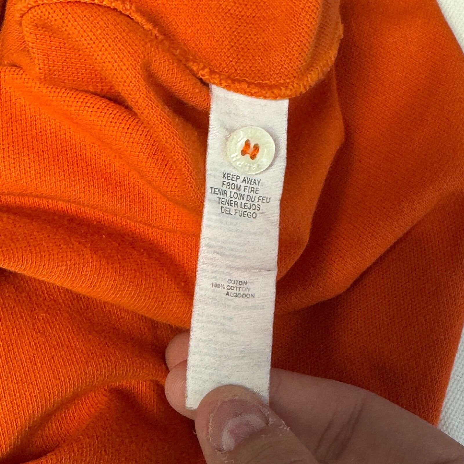 Ralph Lauren × Vintage Vintage Ralph Lauren Unisex Orange Cotton Polo Shirt Size XL Size US XL / EU 56 / 4 - 7 Thumbnail