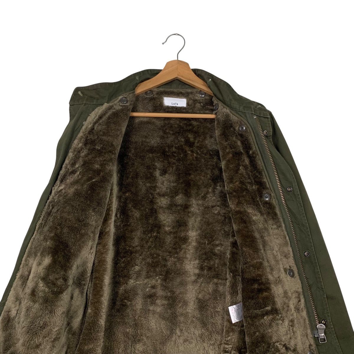 Lui's LUI’S Faux Fur Lined Olive Green Parka Jacket #2506-C113 Size US S / EU 44-46 / 1 - 13 Thumbnail