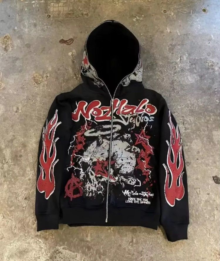 Japanese Brand Streetwear Skeleton Graphic Hoodie Punk Gothic Style Size US M / EU 48-50 / 2 - 1 Thumbnail