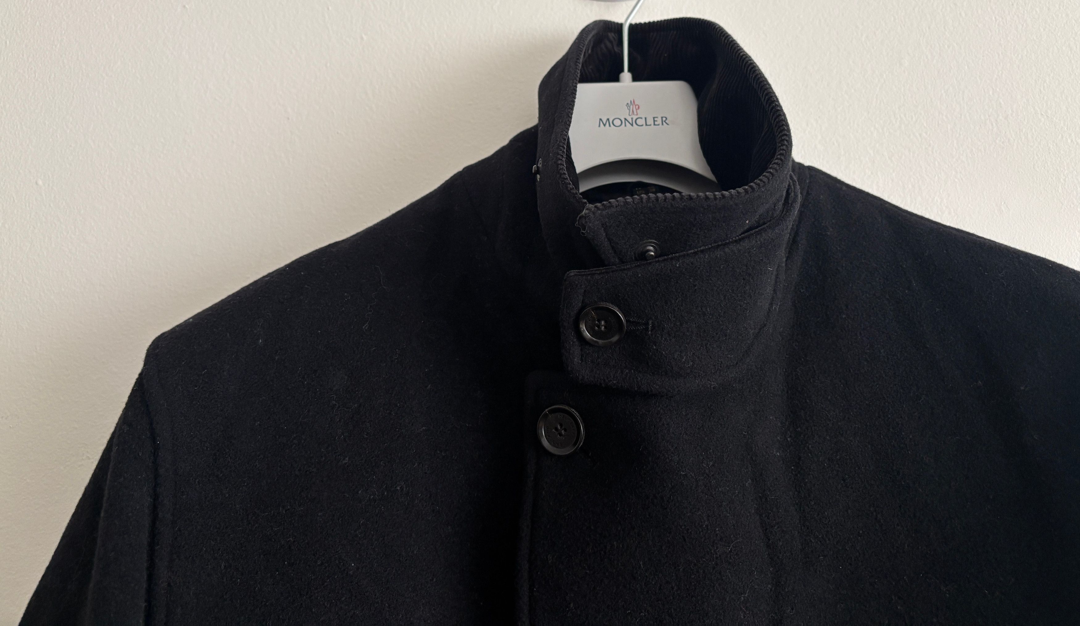 Belstaff Black Wool Trail Jacket / Pea Coat Shearling Collar Size US M / EU 48-50 / 2 - 11 Thumbnail
