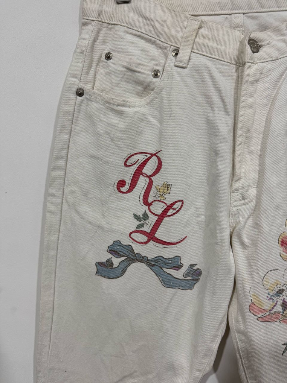 Polo Ralph Lauren Vintage Polo Ralph Lauren Floral Jeans Size US 30 / EU 46 - 2 Thumbnail