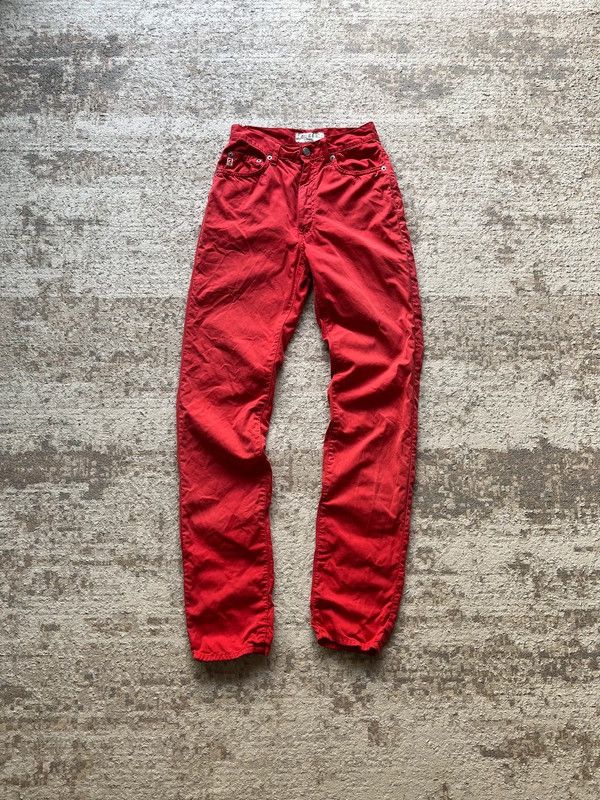 Guess Guess Jeans Made in Italy Red Vintage 90s Rare Slim Fit Size 27" / US 4 / IT 40 - 1 Thumbnail