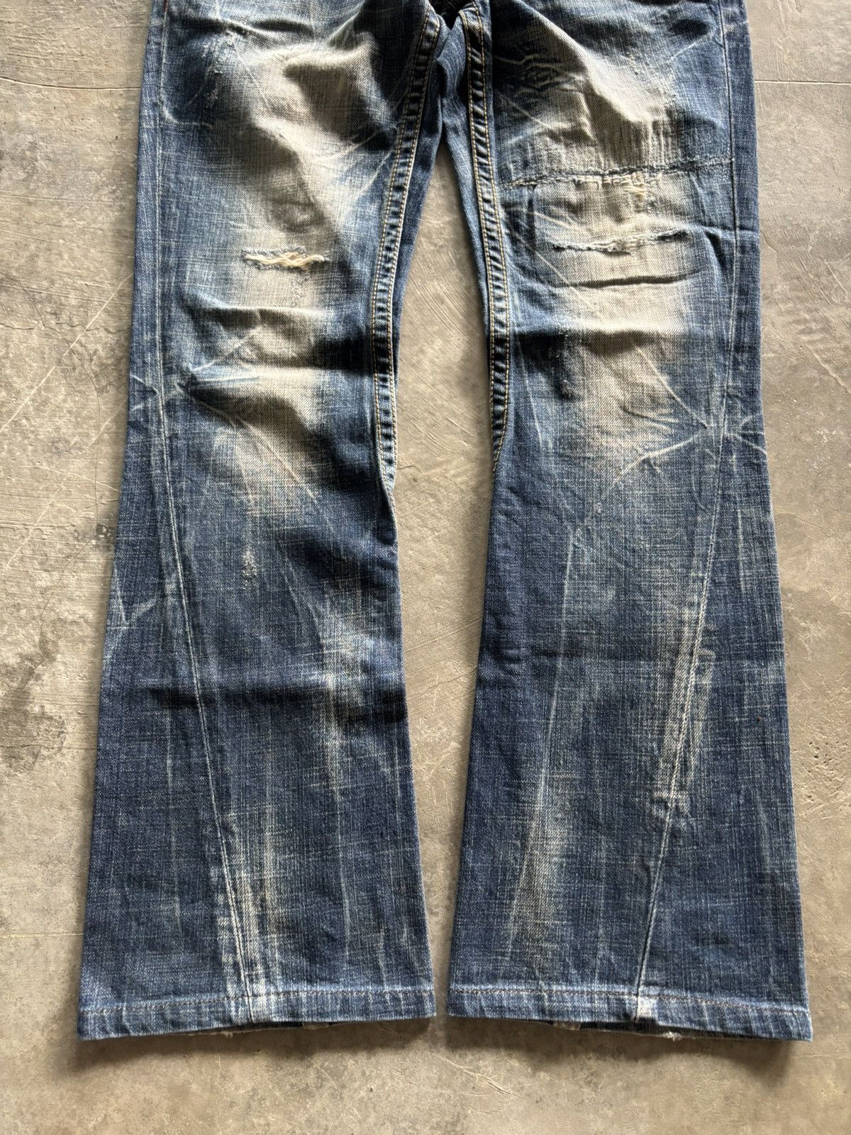 Hysteric Glamour FLARED lolita concert club japanese rusty mudmax washed punk Size US 30 / EU 46 - 14 Thumbnail