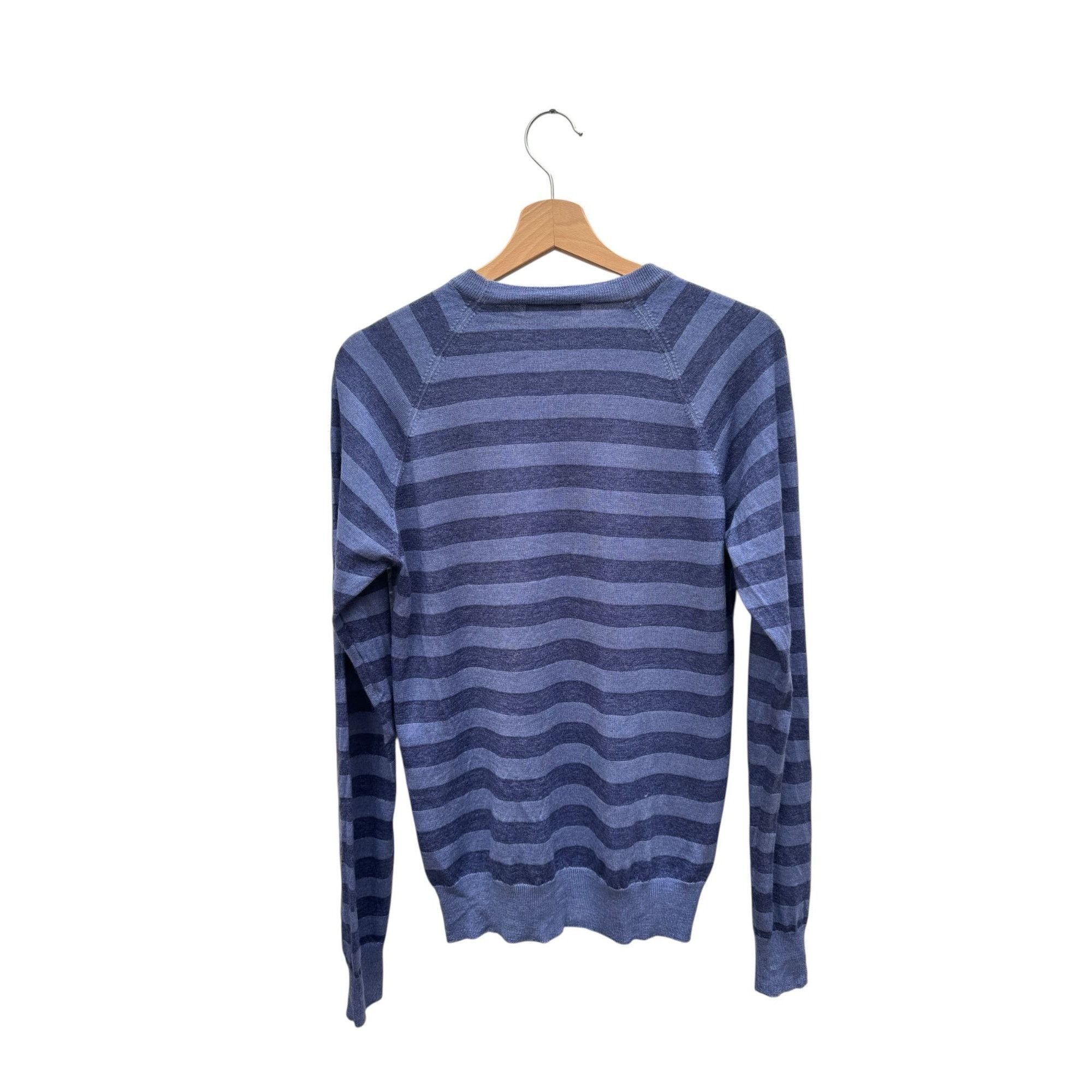 Prada Purple & Navy Striped Sweater Size US M / EU 48-50 / 2 - 3 Thumbnail
