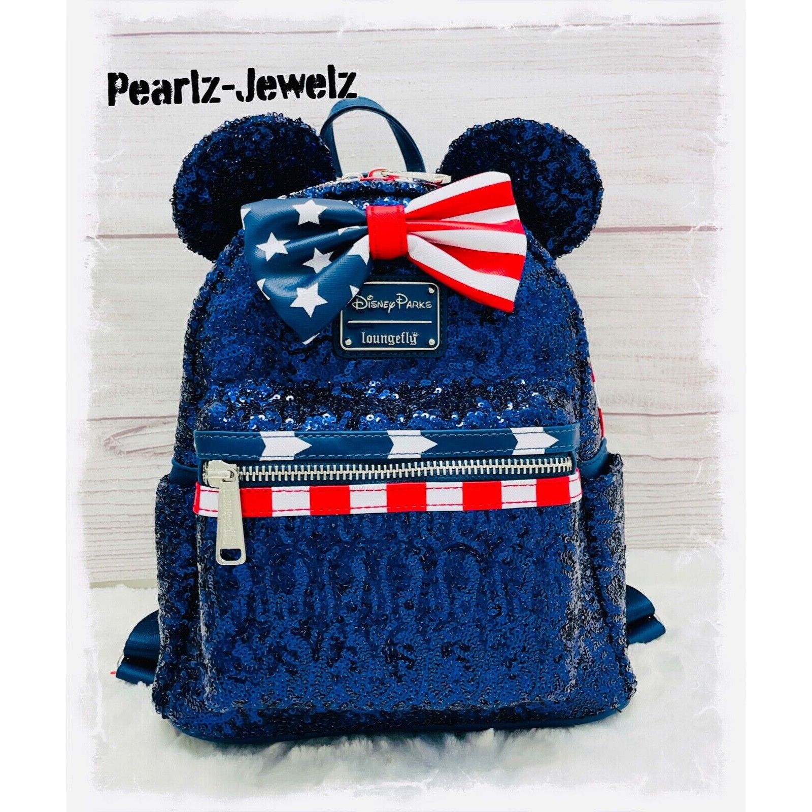 image of Loungefly Disney Minnie Mouse Sequined Stars & Stripes Ameri, Women's