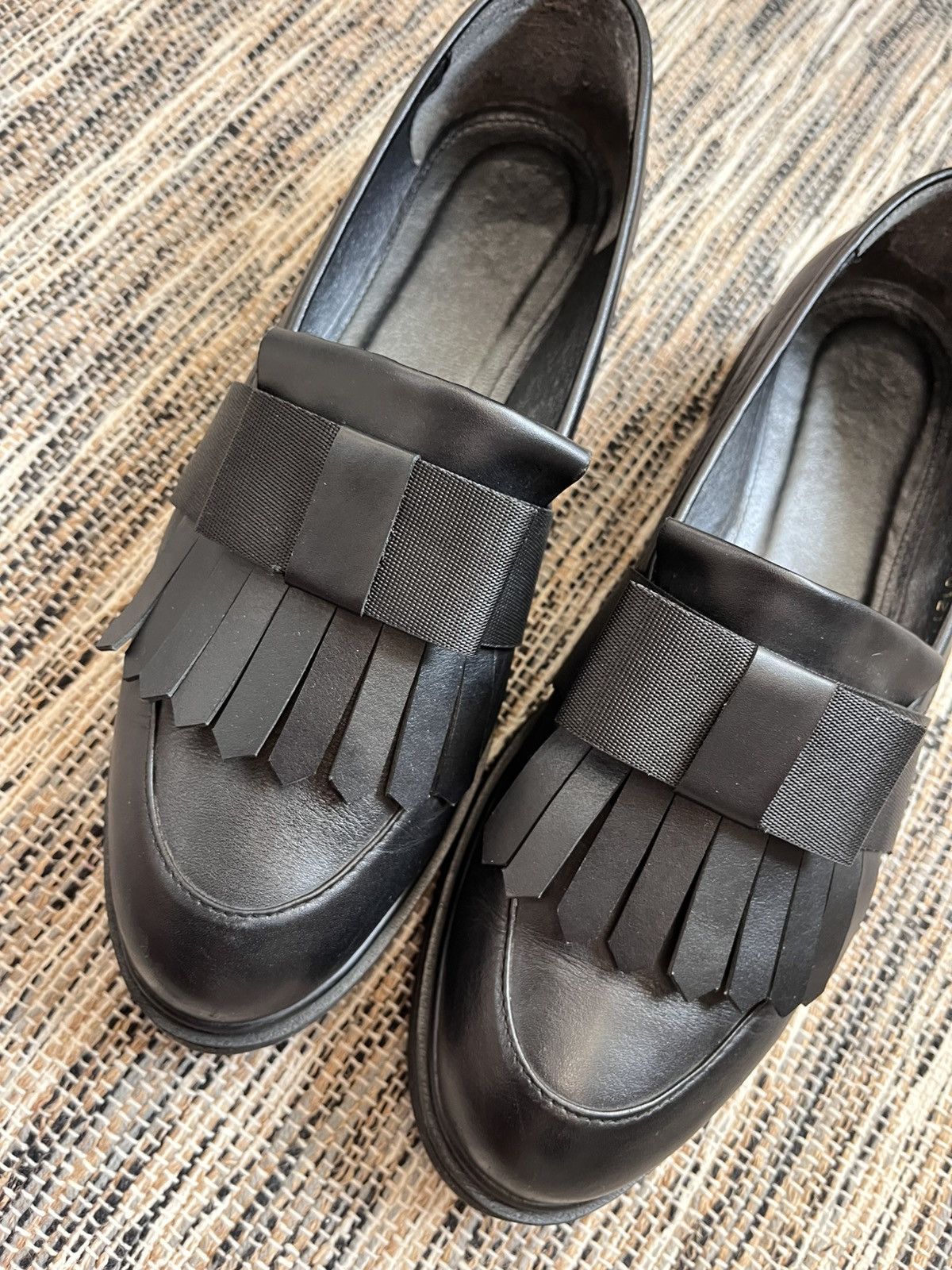 Vintage Vintage Leather Loafers black formal shoes minimalistic Size US 7.5 / IT 37.5 - 10 Thumbnail