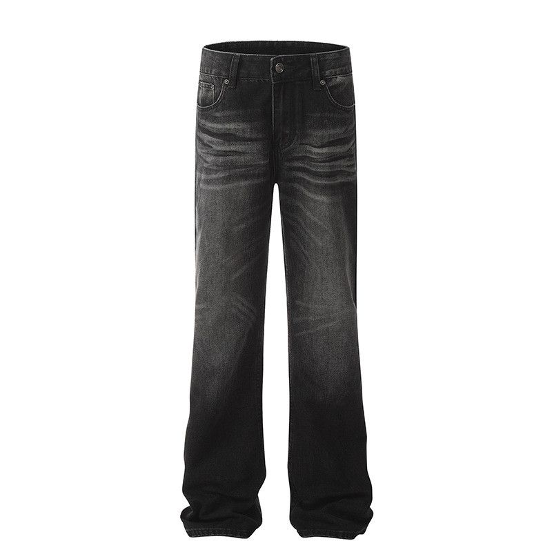 Jean American retro high street washed whiskered jeans for men Size US 32 / EU 48 - 1 Thumbnail