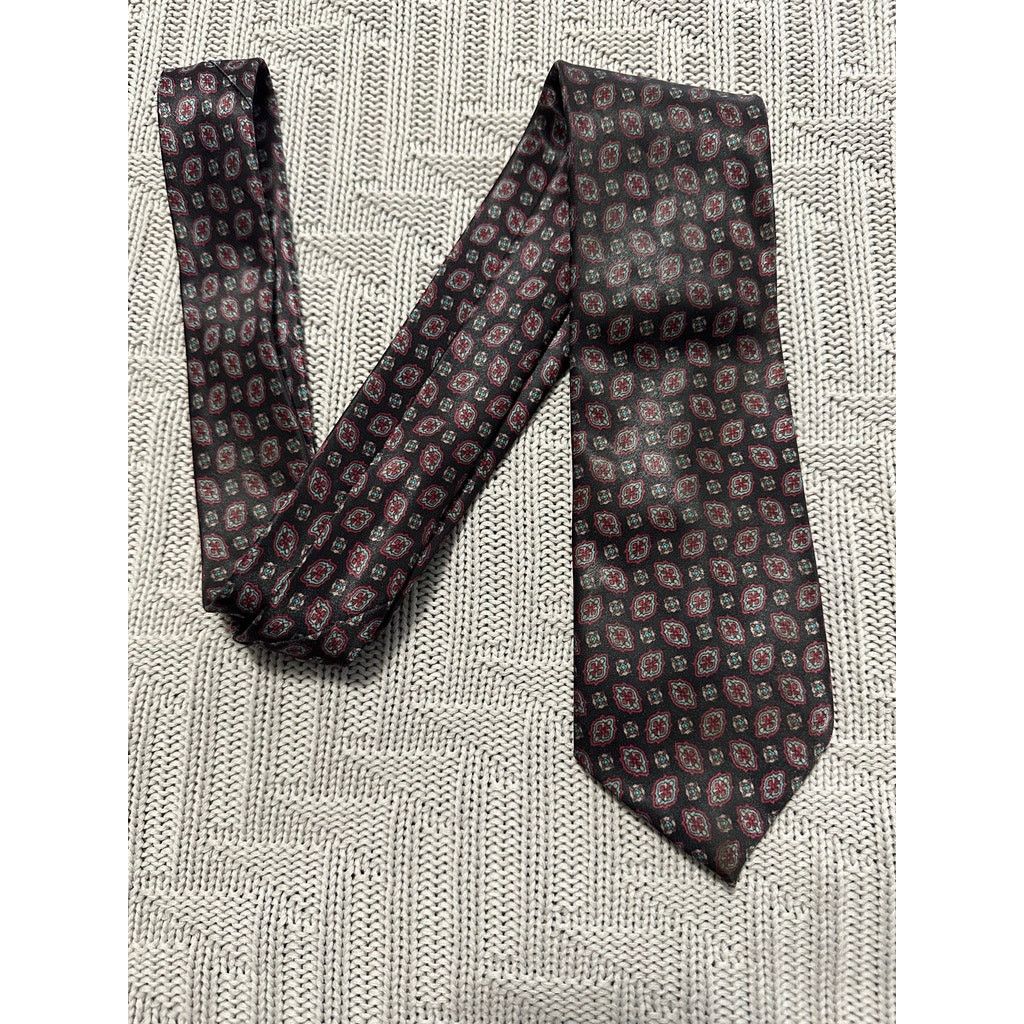 Vintage Vintage black paisley Italian silk tie Size ONE SIZE - 1 Thumbnail