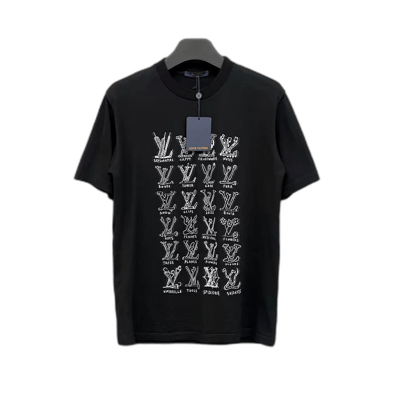 Louis Vuitton Louis Vuitton Black Short Sleeve T-Shirt Size US XL / EU 56 / 4 - 1 Thumbnail