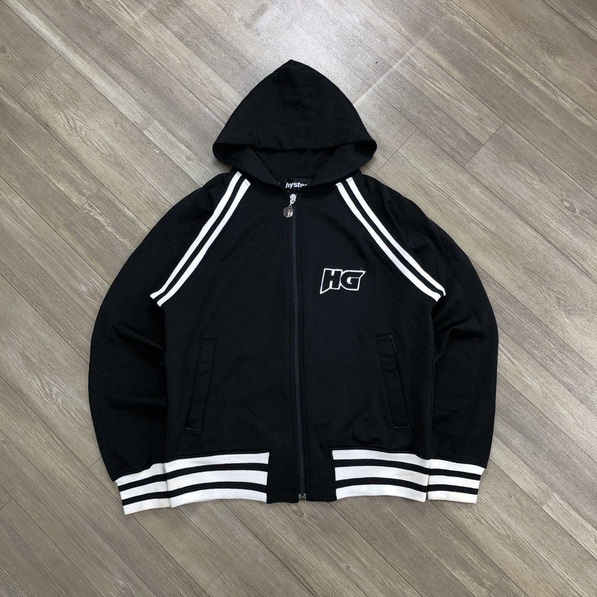 Hysteric Glamour 1990s Hysteric Glamour HG Spell Out Logo Zip Hoodie Size US S / EU 44-46 / 1 - 15 Thumbnail