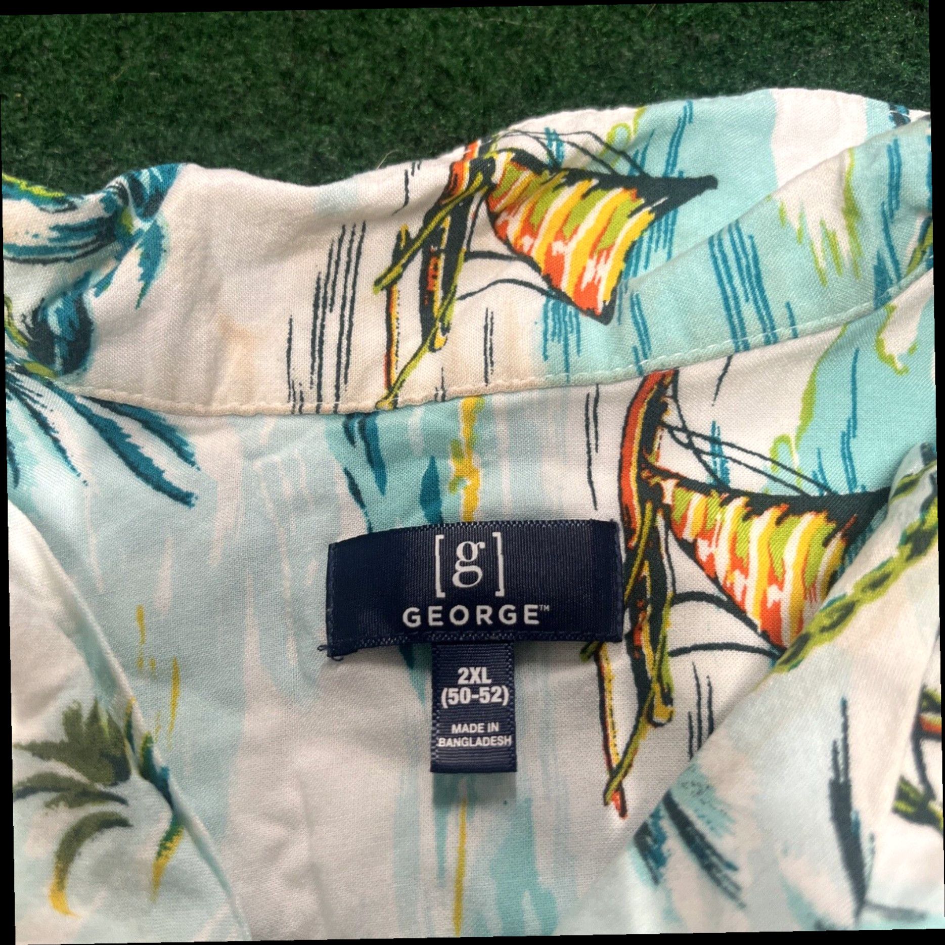 George Flower Hawaiian Shirt by George Men’s Size 2XL Summer Beach Size US XXL / EU 58 / 5 - 7 Thumbnail