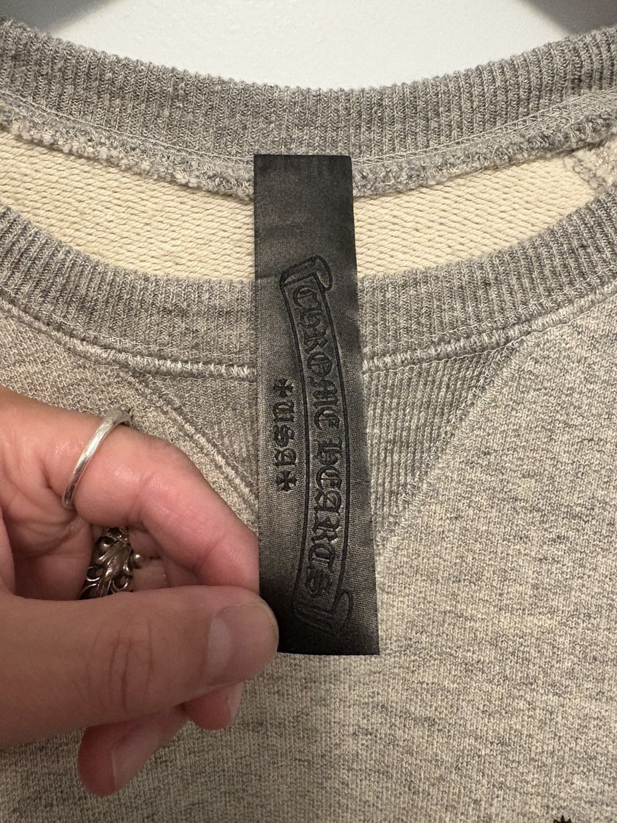 Chrome Hearts Chrome hearts scroll label cemetery cross crewneck grey M Size US M / EU 48-50 / 2 - 2 Thumbnail