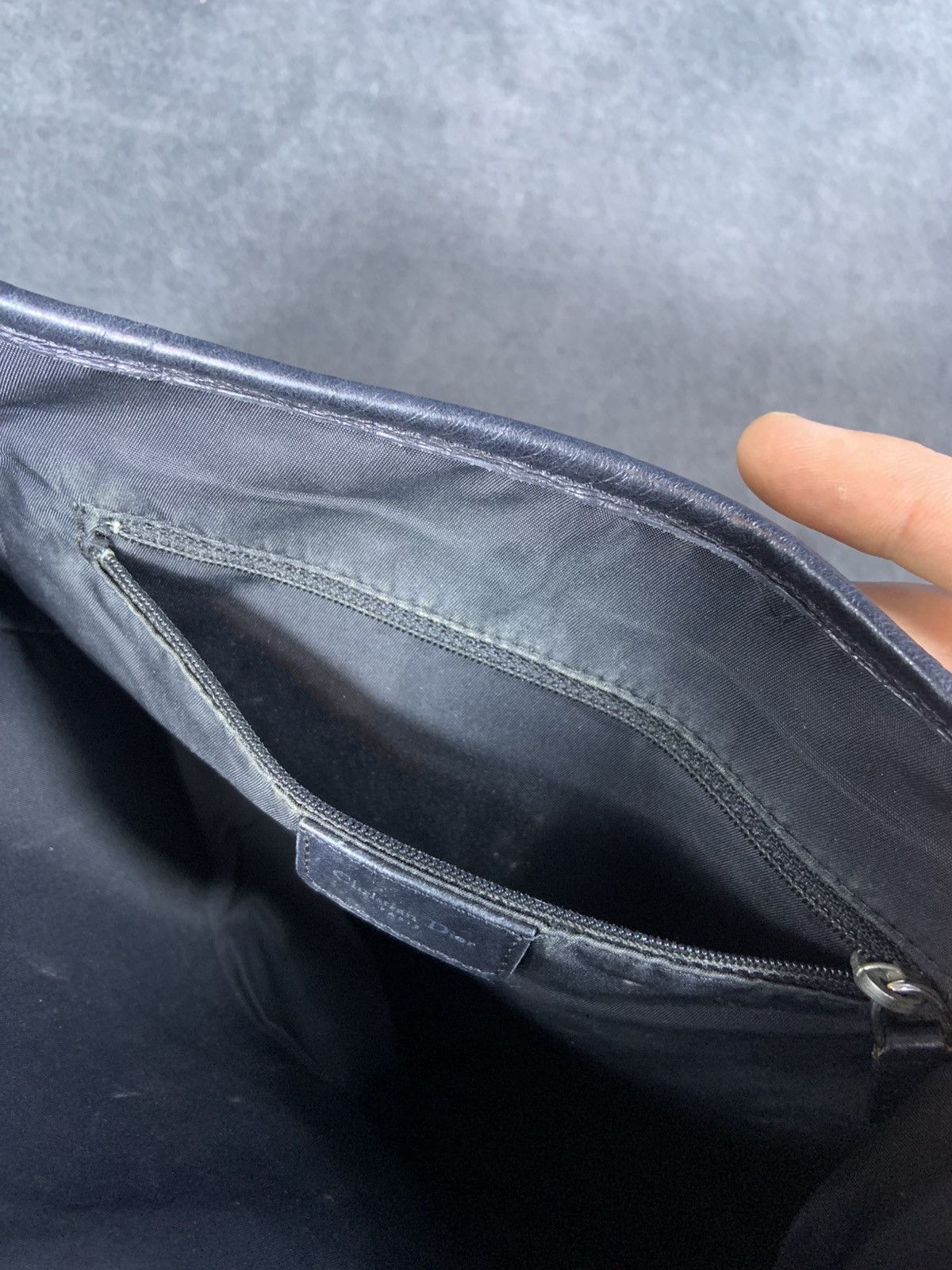 Dior Vintage Christian Dior Monogram Black Tote Bag 10 Inch Size ONE SIZE - 8 Thumbnail