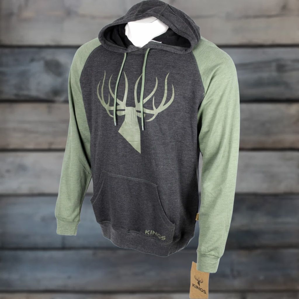 Olive Kings Camo Men's Hoodie Triblend Logo Hoodie Lightweight Charcoal / Olive Size US L / EU 52-54 / 3 - 1 Thumbnail