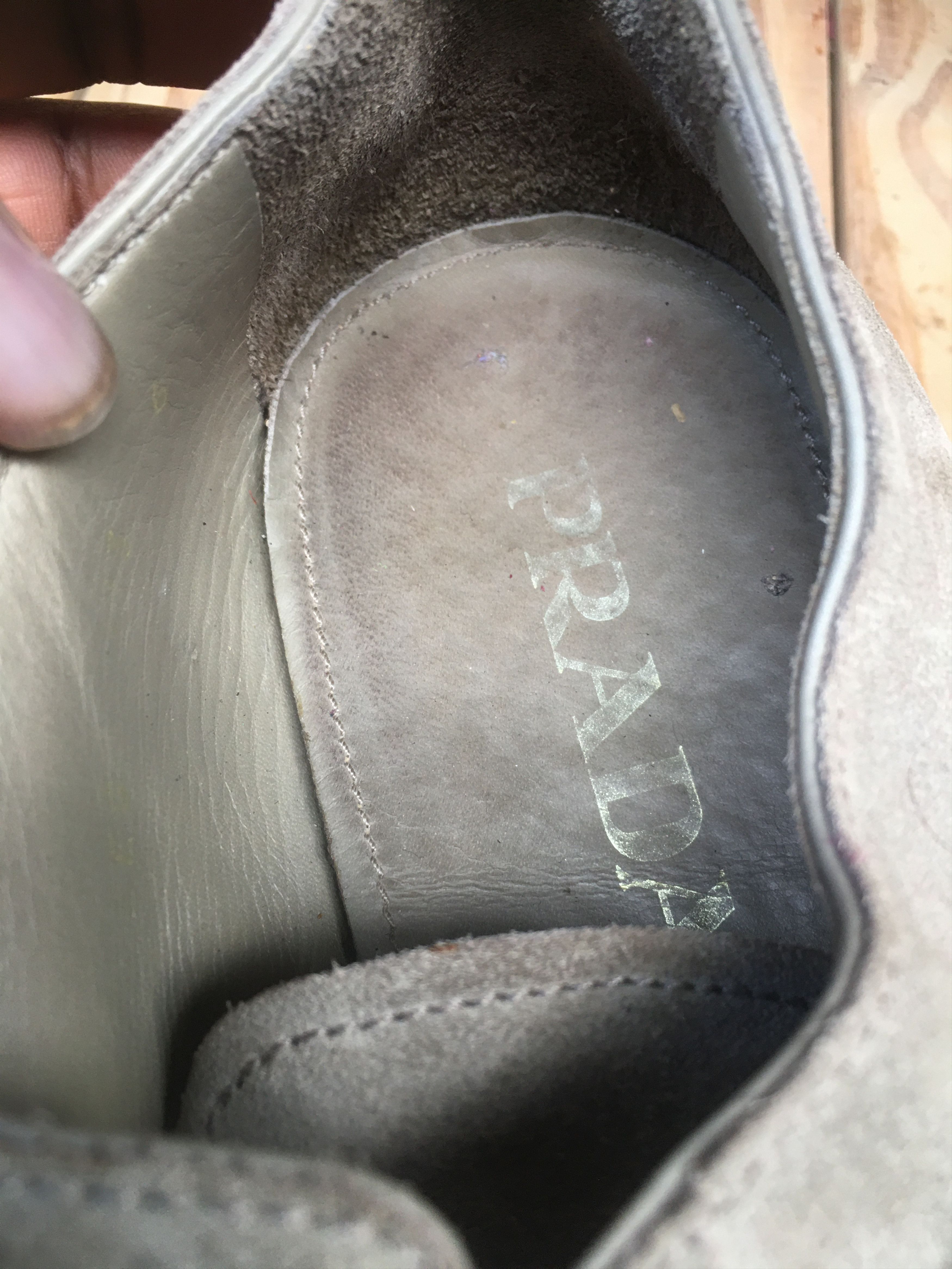 Prada Prada derby Mens Grey suede Leather Shoes Size UK 6 Size US 7 / EU 40 - 12 Thumbnail