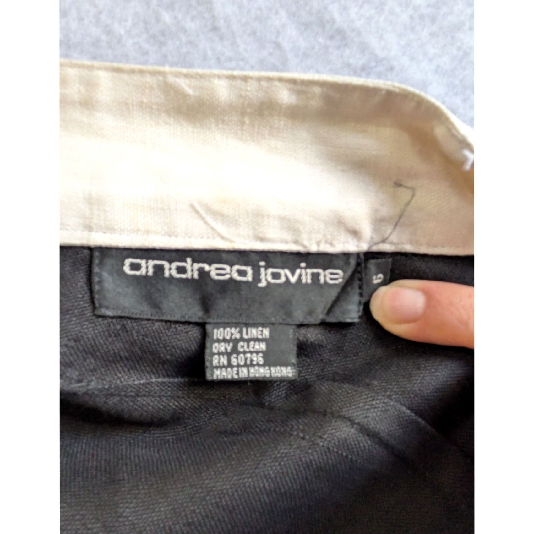Vintage Andrea Jovine Dress Size 6 Black White Trim Linen Sleeveless Classic Mini Size M / US 6-8 / IT 42-44 - 6 Thumbnail